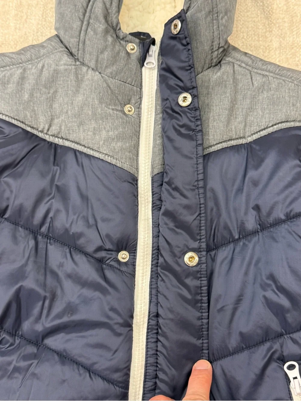 North Zone Sherpa Lined Puffer Hooded Jacket Kids 14 Gorpcore Winter Coat